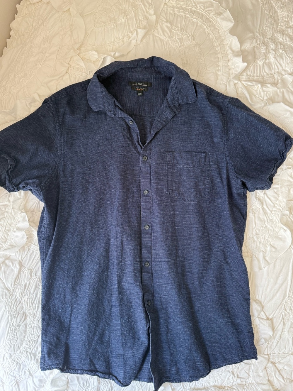 Marc Jacobs Indigo Short-Sleeve Button-Down Shirt